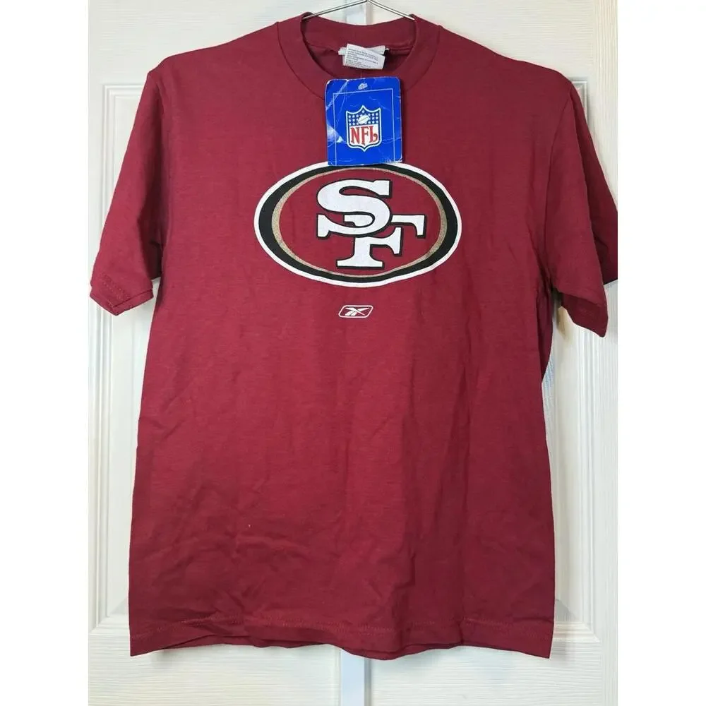 San Francisco 49ers Reebok Shirt Red Logo Youth Size 10-12 NWT - Picture 1 of 4